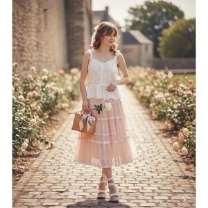 Paige Marsa Top NWT 10 White Cotton Eyelet Peplum Coquette Cottagecore Fairycore